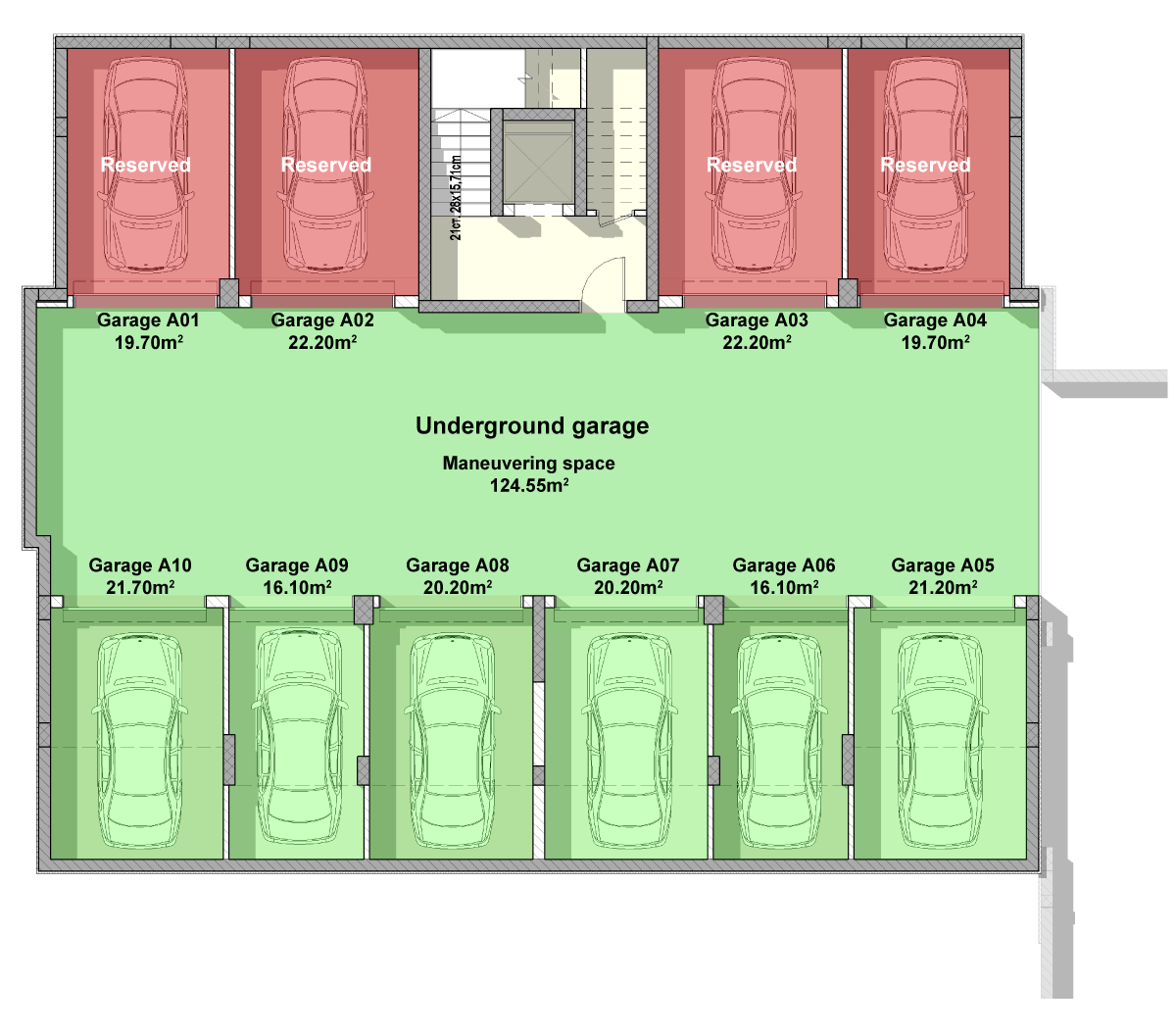 underground parking lot floor plan